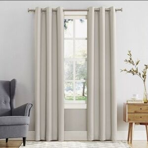 Sun Zero Blackout Kenneth Energy Saving Grommet Curtain Panel Cream 54x84